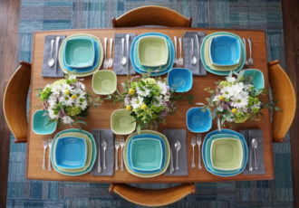 Table Set with Handmade Pottery by Dara Hartman