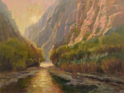 painting of a waterscape by Rick J. Delanty