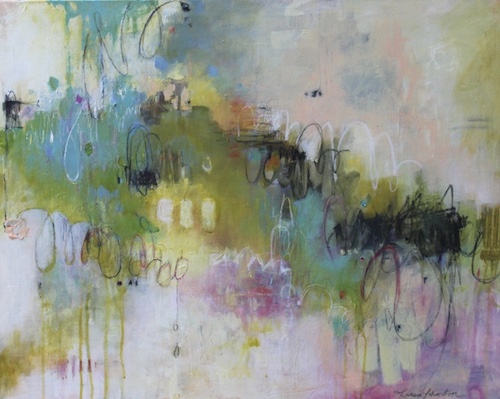 abstract mixed media painting by Karen Johnston