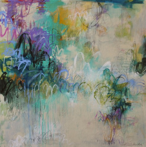 abstract mixed media painting by Karen Johnston