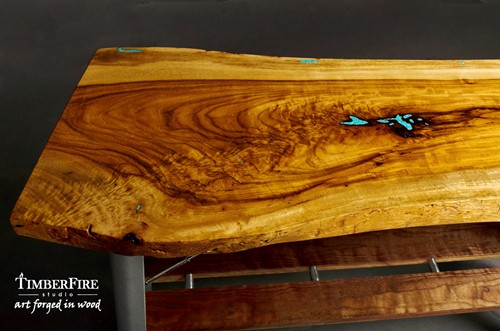 one-of-a-kind table by TimberFire Studio