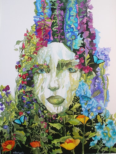 abstract floral portrait of Gaia by Teri Starkweather