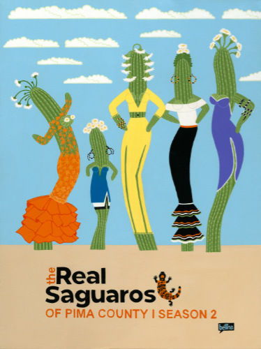 painting of cactus housewives of Pima County by Bettina