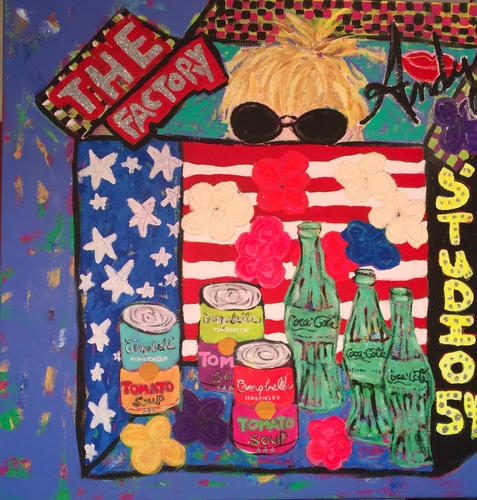 painting of Andy Warhol's memory box by Judi Goolsby