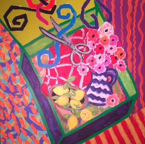 Whimsical painting inspired by Matisse