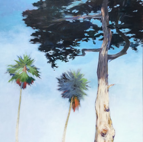 painting of palm trees by Kathy Dana