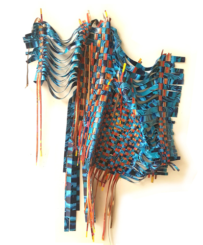 abstract woven painting by Julee Latimer
