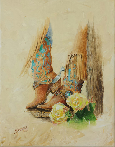 western themed painting by Ray Schmitz