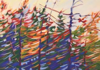 contemporary impressionistic tree landscape by Marcia Wise