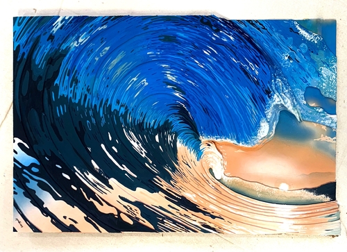 gouache painting of a rogue wave by Sherri Madison