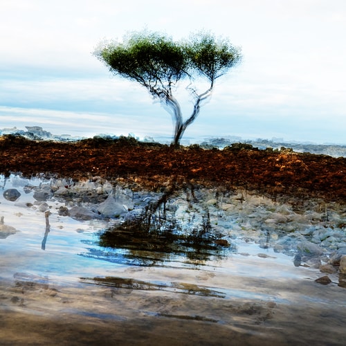 abstract landscape photography of a tree by Bruce Peebles