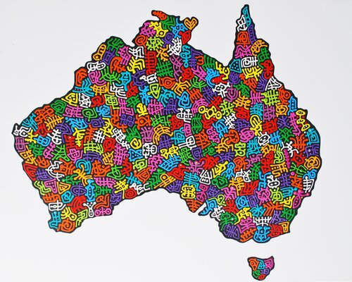 Colorful Australian art by Dave Behrens
