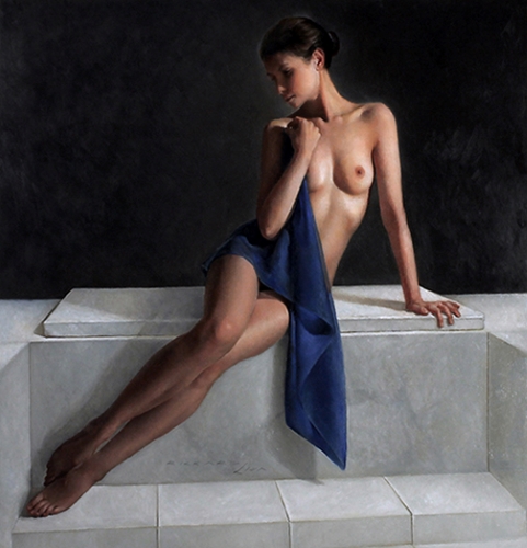 figurative painting in oil of Callisto by Lisa Rickard