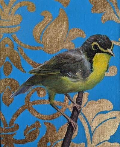 painting of a Kentucky Warbler by Sabra Crockett