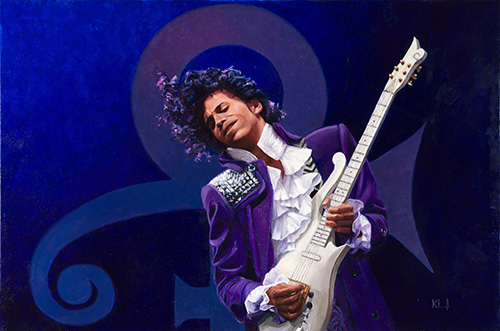 painting of Prince at the Forum by Krista Lee Johnson