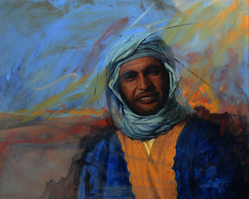 painting of a Berber by Krista Lee Johnson