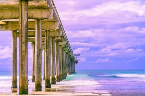 photograph of a pier at Scripps, San Diego, CA by Brian McClean