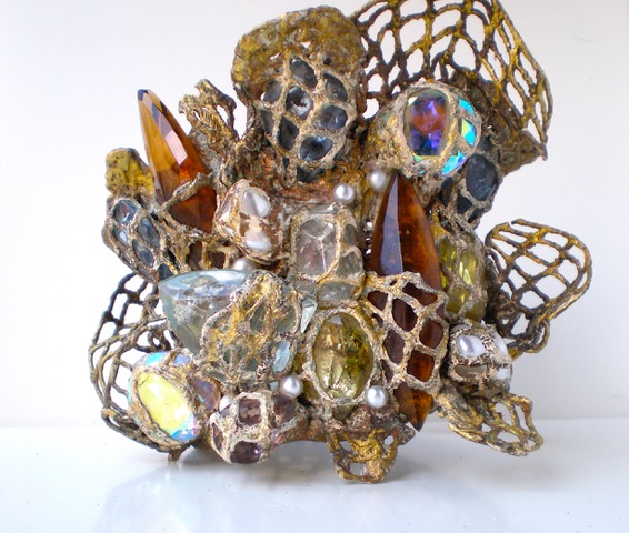 jeweled mesh cuff by Pauletta Brooks