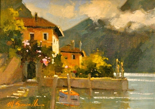 painting of Lake Garda by Marilyn Simandle