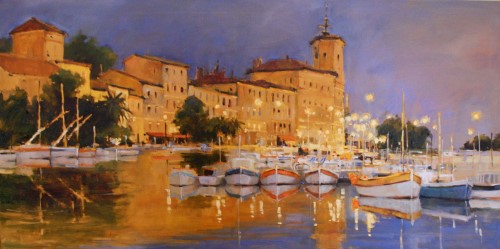 painting of St. Tropez by Marilyn Simandle