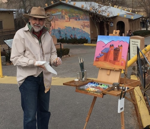 Artist Jack McGowan painting en plein air