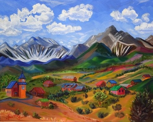 mountain landscape painting by Jack McGowan
