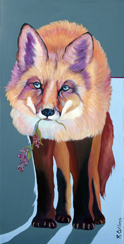painting of a fox by Rose Collins