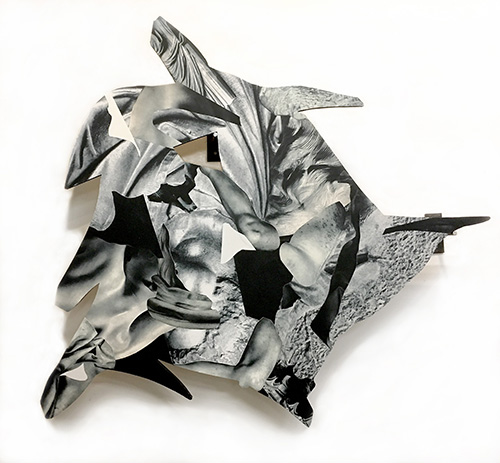 abstract sculptural paper collage by Ray Beldner