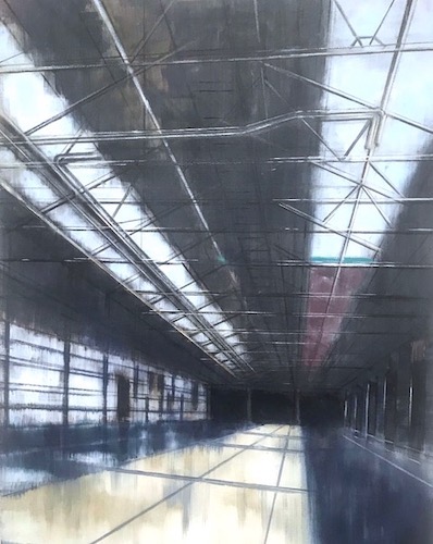 painting of the interior of a demolished building in Cleveland by Lara Ivanovic