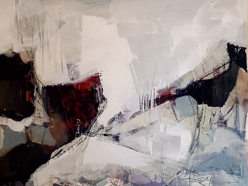abstract coastal painting by Kathryn Stotler