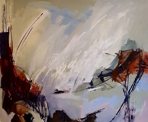 abstract coastal painting by Kathryn Stotler