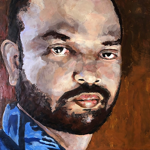 portrait of a bearded black man by Linda Lowery