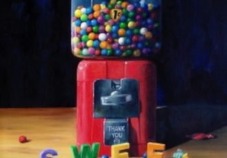 still life painting of a gumball machine by Craig Shillam