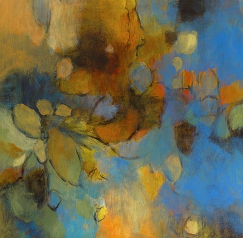 abstract painting of autmn foliage by Melody Cleary
