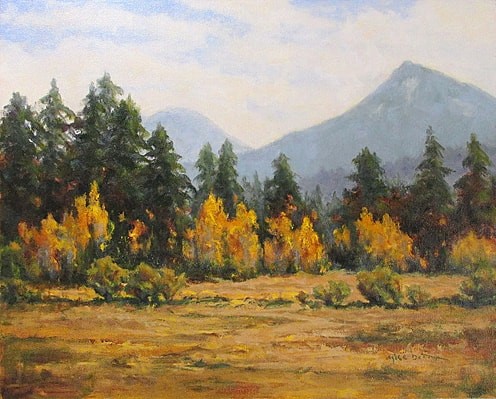 oil landscape painting of fall at Black Butte Ranch by Mike Dettman