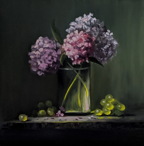 floral portrait of hydrangeas by Pamela Hiatt