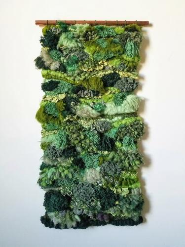 mixed media fiber art of the forest floor by Mallory Zondag