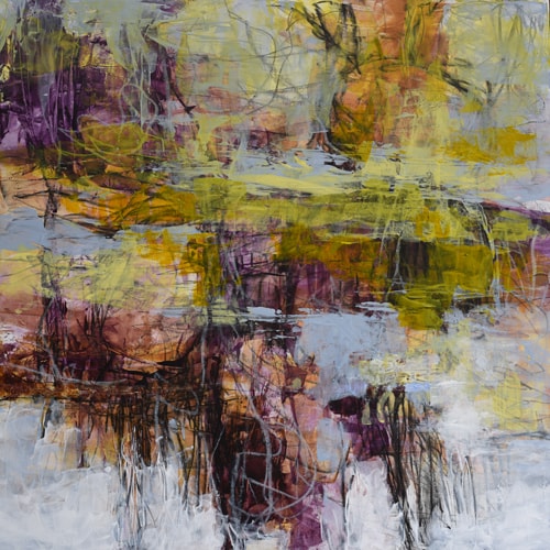 abstract landscape painting by Melody Cleary