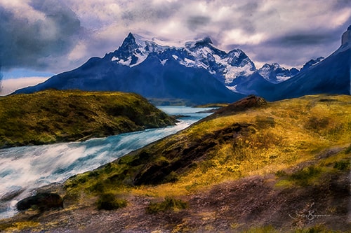digital landscape photography of Patagonia by Shelley Benjamin