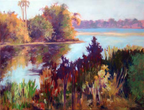 landscape painting of Walsingham Park by Sylvia Shanahan