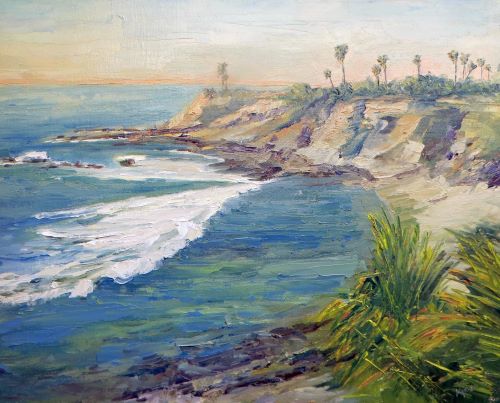 painting of Laguna Beach in California by Kathleen Williams