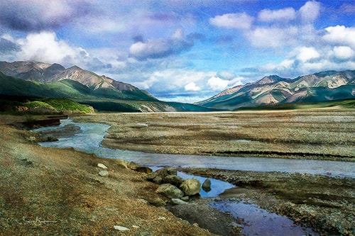 digital landscape photography of a valley by Shelley Benjamin