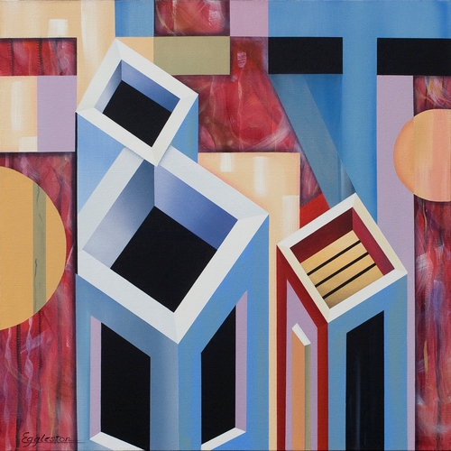 abstract geometric painting by Cheryl Eggleston
