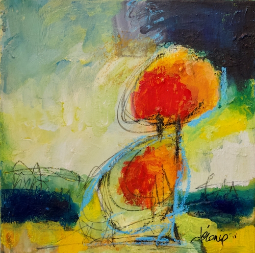 abstract expressionist painting by Véronique Besançon 