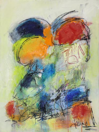 abstract expressionist painting by Véronique Besançon 