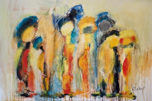 abstract expressionist painting by Véronique Besançon 