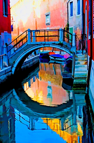 digital photograph of a canal in Venice by Rochelle Berman