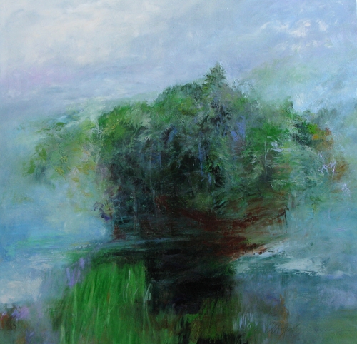 abstract oil landscape by Catherine Wagner Minnery