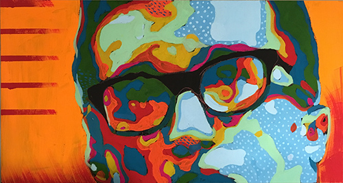 gouache portrait of Arthur Ashe by Tracy Cox