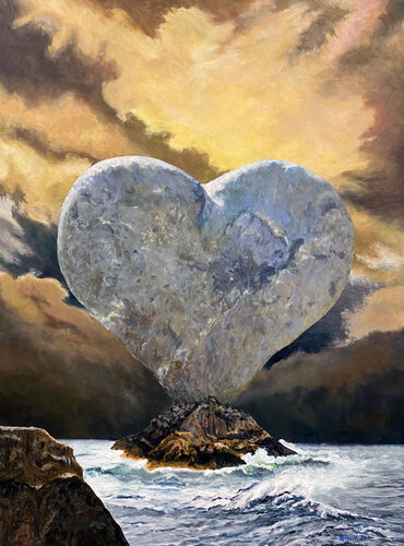 Painting of a Heart of Stone